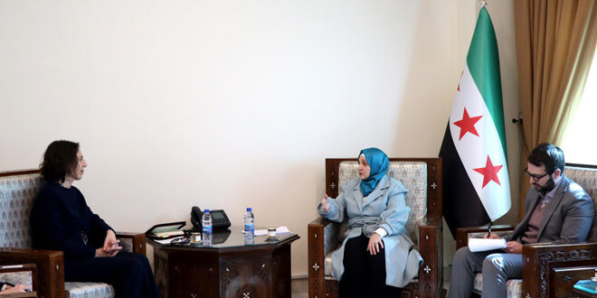 Head of Women’s Affairs Office, British Special Envoy tackle sustainable development in Syria