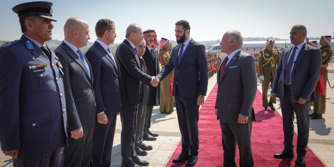 President al-Sharaa discusses with King Abdullah II means of developing cooperation on common issues