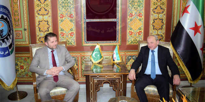 Damascus Chamber of Industry discusses with Pakistan ways of strengthening and developi