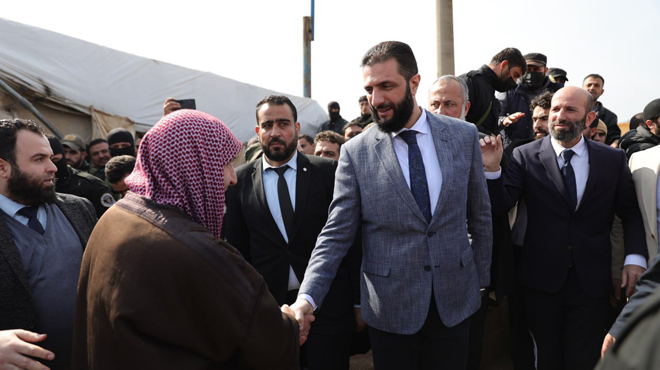 President al-Sharaa pays inspection visit to IDPs camps in Idlib