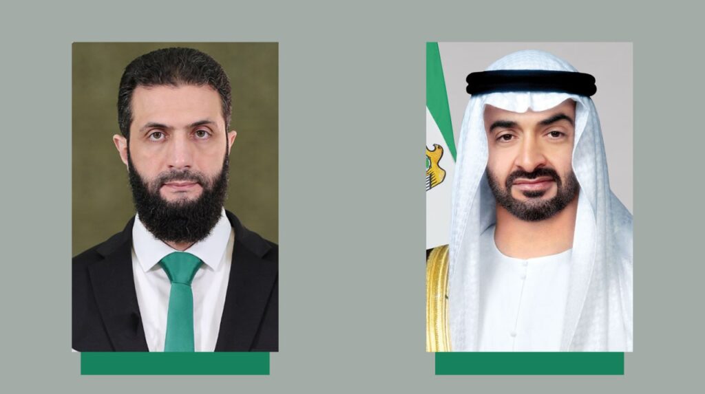 President al-Sharaa receives congratulatory cable from Sheikh Mohamed bin Zayed Al Nahyan on occasion of Ramadan