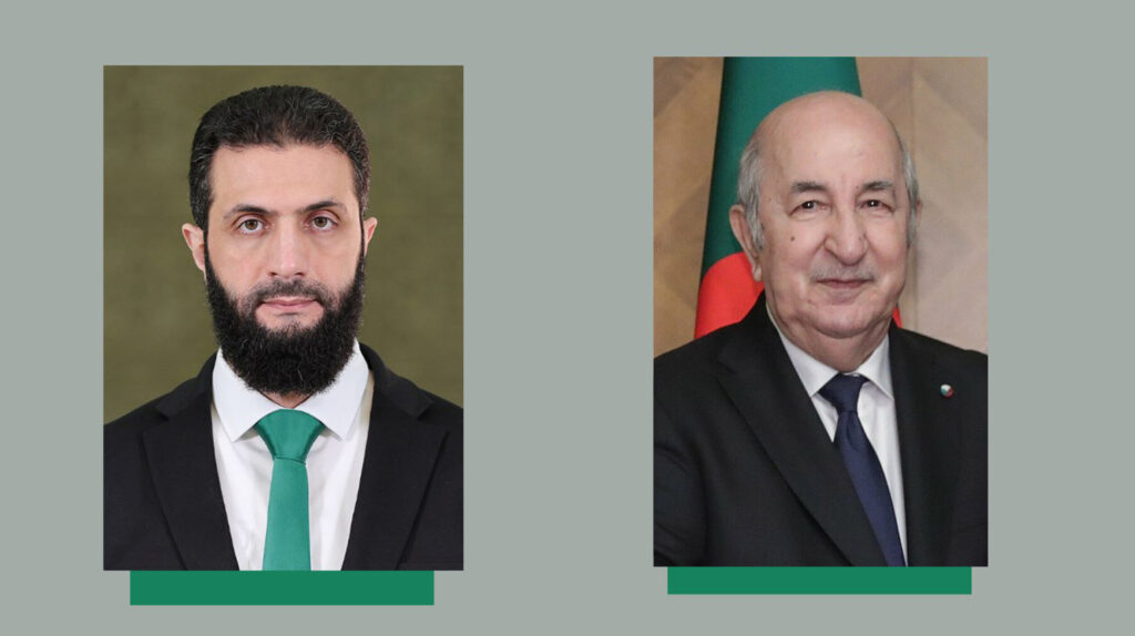 President al-Sharaa receives congratulatory cable from the Algerian President on the occasion of holy month of Ramadan