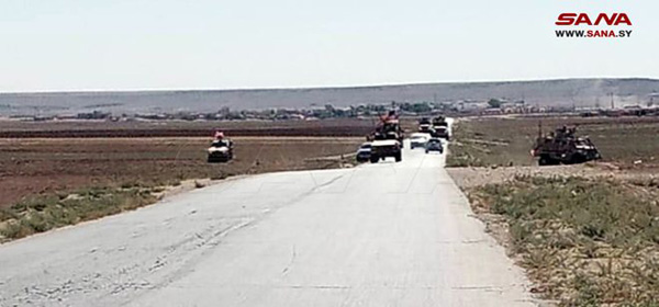 Militares sirios expulsan a un convoy militar del ocupante estadounidense