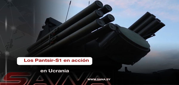 Los sistemas antiaéreos rusos Pantsir S1 en acción en Ucrania