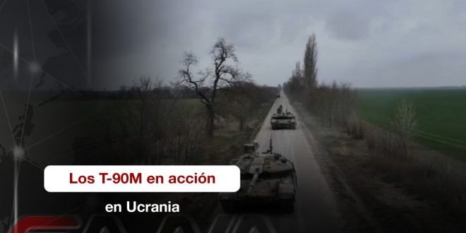 Los tanques rusos  T-90M entran en acción en el territorio de Ucrania