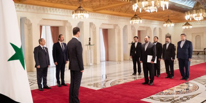 Presidente Al-Assad recibe credenciales del nuevo Embajador de Irán