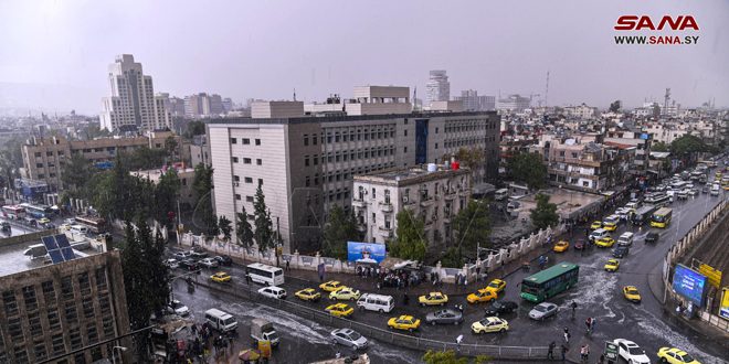 Damasco presenció, esta tarde, lluvias torrenciales inusuales (fotos)