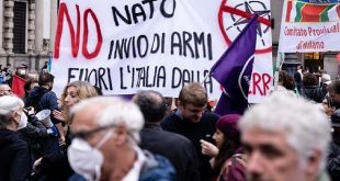 Protestas en Italia en rechazo al apoyo militar a Kiev