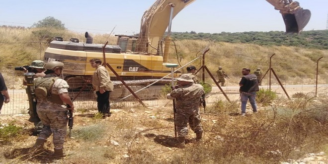 Ejército del Líbano obligó al enemigo a detener los trabajos de excavación