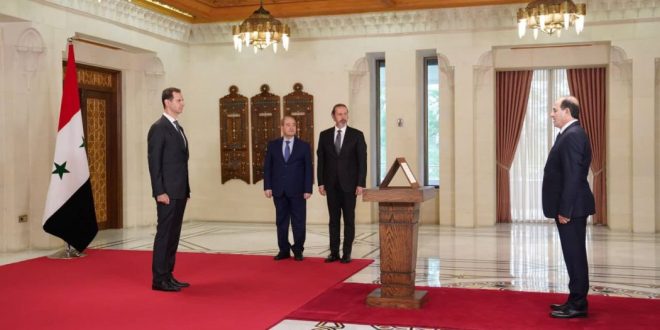 Nuevo embajador de Siria en Túnez presta juramento ante el presidente al-Assad