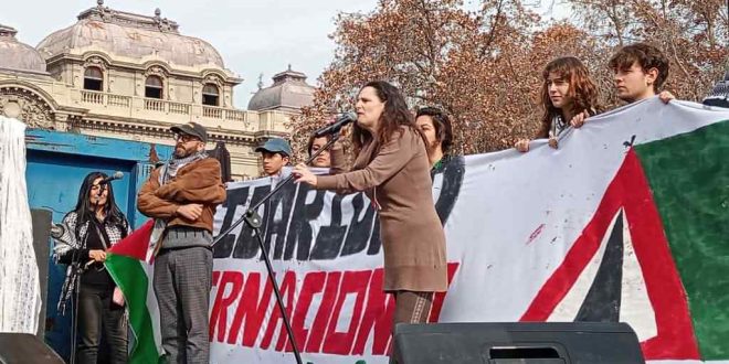 Marchan en Chile para exigir cese del genocidio contra Palestina