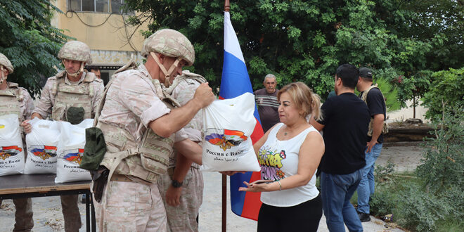 Rusia entrega ayuda alimentaria al norte de la provincia costera de Latakia