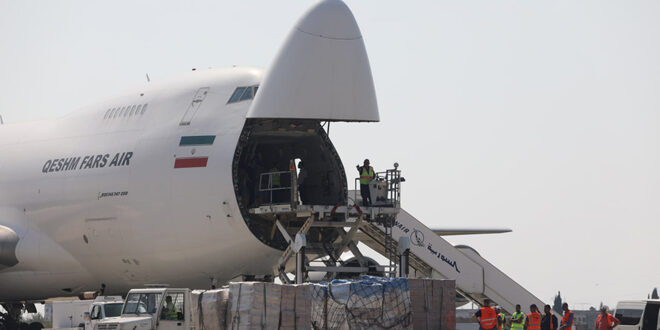 Llega a Siria el tercer avión iraní cargado de ayuda destinada a los desplazados libaneses