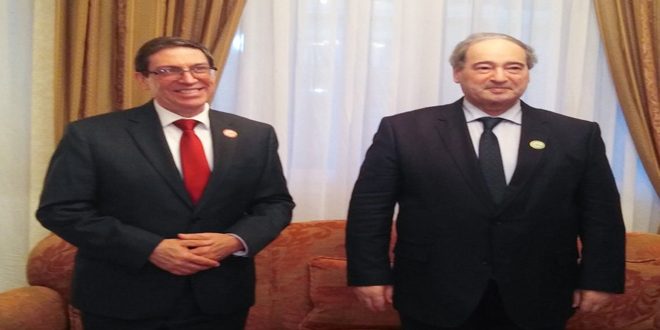 تاکید وزیر امور خارجه کوبا بر استحکام روابط دوستی و همبستگی بین سوریه و کوبا