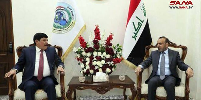 گفتگوی وزیر کار و امور اجتماعی عراق با سفیر الدندح در مورد امور کارگران سوری در عراق