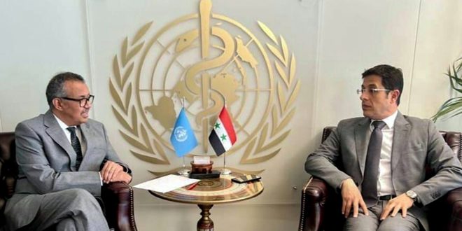 رایزنی وزیر الغباش با مدیرکل سازمان جهانی بهداشت در مورد راه های  توسعه خدمات بهداشتی و درمانی