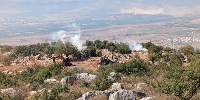 تجاوز دشمن اسرائیلی با بمب های دودزا و صوتی به ارتش لبنانی