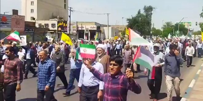 تهران.. تظاهرات مردمی در حمایت از غزه و پاسخ نظامی ایران به رژیم صهیونیستی