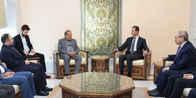 دیدار رئیس‌جمهور الاسد با علی اصغر خاجی مشاور ارشد وزیر امور خارجه ایران در امور ویژه سیاسی 22-7-2024