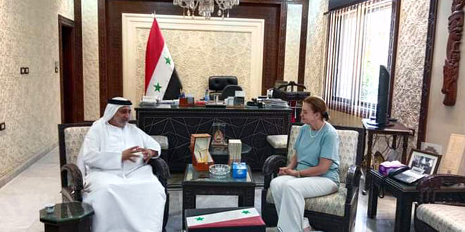 گفتگوی وزیر مشوح با سفیر امارات درباره روابط فرهنگی دو کشور برادر