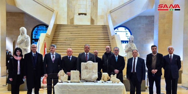 La Syrie récupère cinq pièces antiques palmyréniennes à l’initiative du musée Nabu au Liban