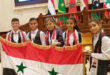 Le Secrétaire général du Parlement arabe de l’enfant remet des boucliers commémoratifs à la délégation syrienne participante