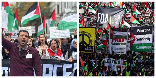 Manifestations dans plusieurs villes du monde pour condamner l’agression contre la bande de Gaza et le Liban