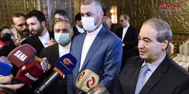 אל-מוקדאד במהלך פגישתו עם עבדאללה יאן: התייעצויות בין סוריה לאיראן נמשכות