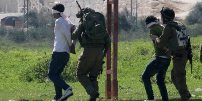 כוחות הכיבוש עוצרים 19 פלסטינים ביניהם שני ילדים בגדה המערבית