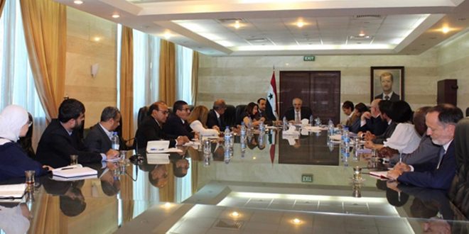 אלג’עפרי דן עם נציגי סוכניות האו”ם בסוריה במכנזם ביצוע תוכניות ההבראה המוקדמת