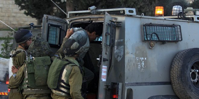 כוחות הכיבוש עוצרים צעיר פלסטיני ליד שכם