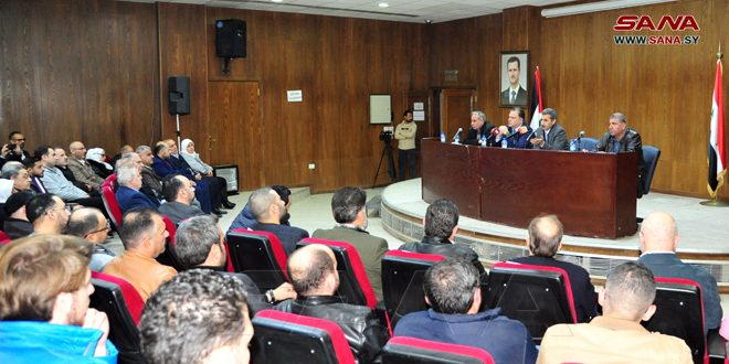 סימפוזיון על מנגנון העבודה של מערכת הקישור האלקטרוני לתחום המזון בלשכת התעשייה בדמשק
