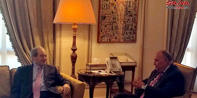 אל-מוקדאד הגיע לקהיר כדי לדון ביחסים הבילטרליים בין סוריה למצריים