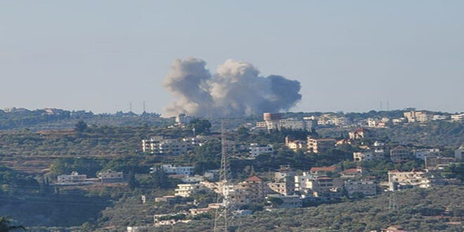 מטוסי האויב הישראלי מבצעים גיחות על מספר עיירות וכפרים בדרום לבנון