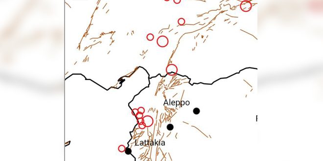 Об увеличении сейсмической активности в северо-западных районах Латакии и Алеппо