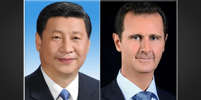 Cumhurbaşkanı Esad ve Çin Devlet Başkanı Xi Jinping, Çin’in Khanjo Kentinde Bir Zirve Toplantısı Düzenledi