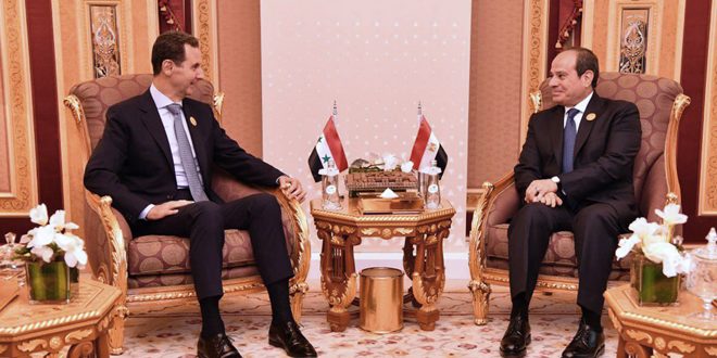 Başkanlar Esad Ve Sisi, Gazze Halkının Kararlılığını Desteklemek Ve Filistin Halkını Yerinden Etme Politikasına Karşı Durmak İçin Ortak Çalışmayı Vurguladılar