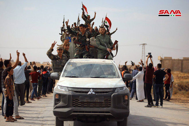 الجيش العربي السوري يدخل مدينة الطبقة ومطارها العسكري وعين عيسى