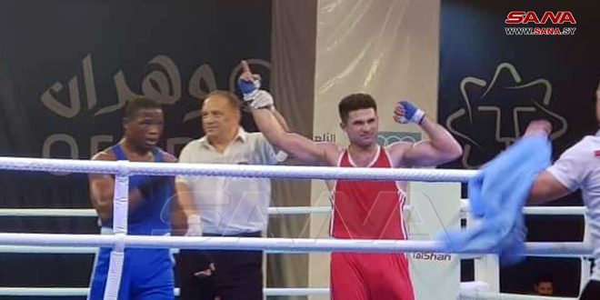 الملاكم السوري غصون يتأهل إلى نهائي منافسات وزن 75 كغ في دورة المتوسط