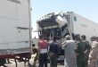 وفاة شخصين جراء اصطدام مركبة مع ثلاثة صهاريج على طريق دير الزور-حمص