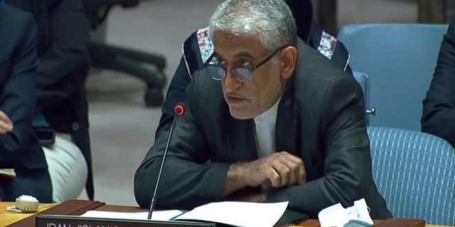 إيرواني: نقدر جهود سورية في تنفيذ التزاماتها بموجب اتفاقية حظر الأسلحة الكيميائية
