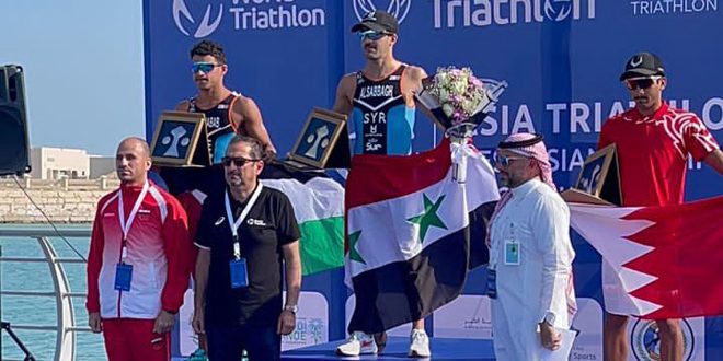 ثلاث ميداليات ذهبية لسورية في بطولة غرب آسيا للترياثلون