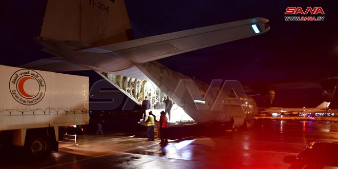 وصول طائرتين عراقيتين إلى مطار دمشق محملتين بمساعدات إنسانية لمتضرري الزلزال- فيديو
