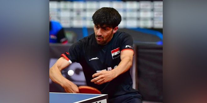 لاعب منتخب سورية بكرة الطاولة عبيده ظاظا يحرز المركز الأول في بطولة العراق الدولية