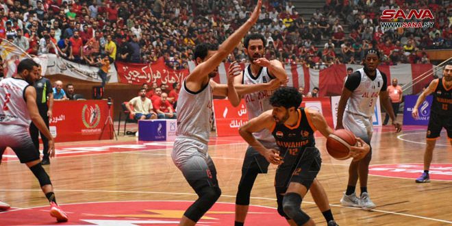 الوحدة يفوز على الاتحاد أهلي حلب  في  دوري كرة السلة للرجال