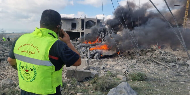 استشهاد 4 سوريين جراء قصف العدو الإسرائيلي منزلاً في بلدة شمع جنوب لبنان