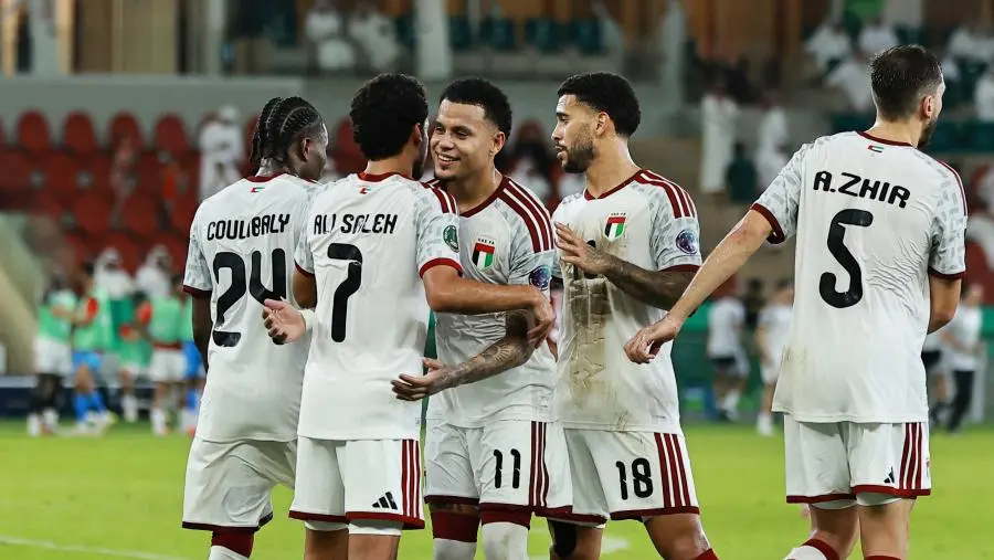 2026 09 27T195955Z 112473209 UP1EM9R1JJTQA RTRMADP 3 SOCCER GULFCUP BHR ARE الإمارات تحجز مقعدها في نصف نهائي خليجي 27